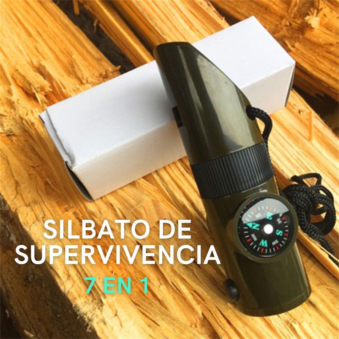 Kit Supervivencia, Silbato 7 en 1 + Navaja + Pulsera 5 en 1